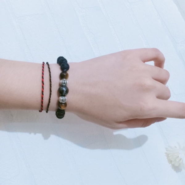 Unik tigereye LV3 batu alam Hitam Diskon pria batu Gelang - magnet tangan wanita fashion
