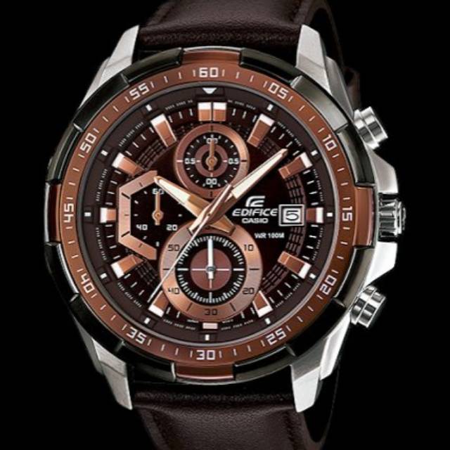 520rb (d 4,5cm) Casio Edifice EF539 Leather include box n kelengkapan lain.jpg