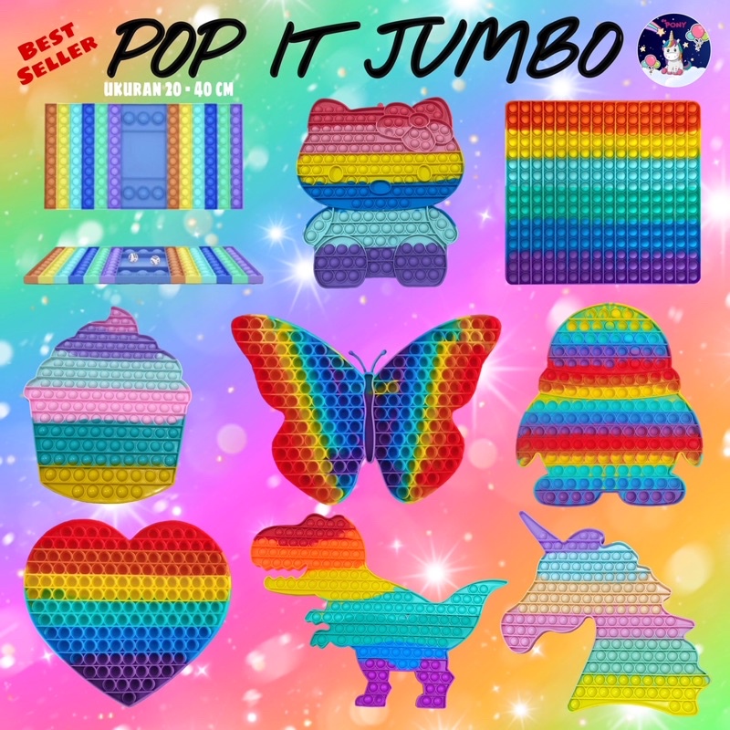 POP IT JUMBO/SUPER JUMBO/pop it viral/tiktok/fidget/mainan kekinian/mainan murah