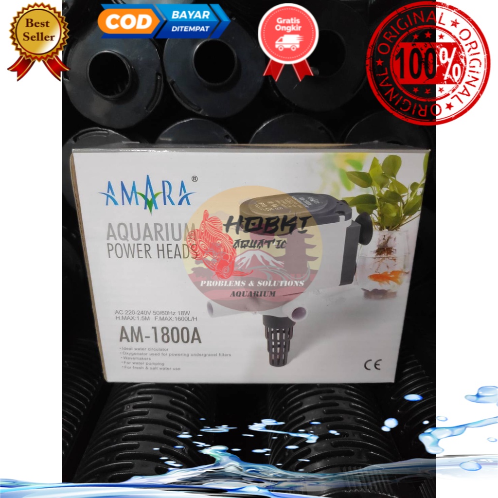 Pompa aquarium Mesin Aquarium AMARA AM1800A powerheads AM 1800 A pompa air water pump aquarium AM-18