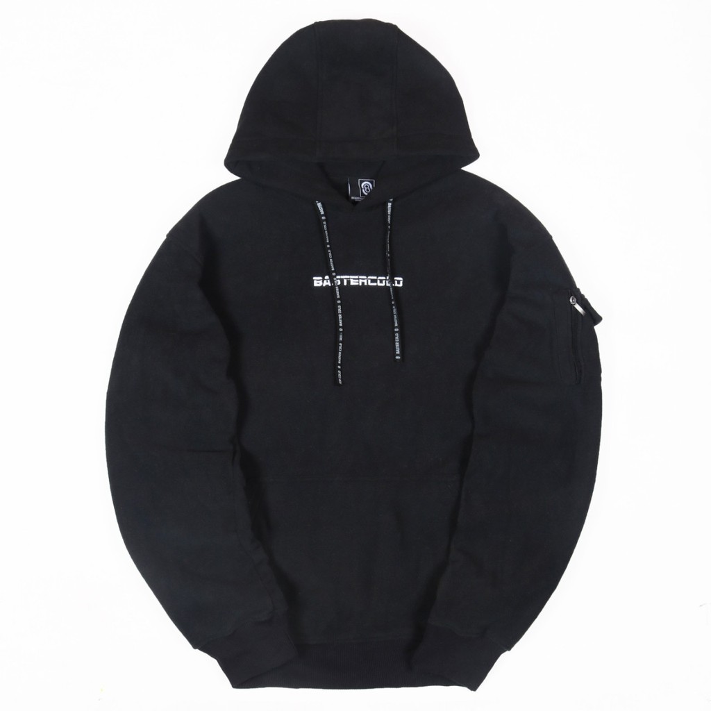 HOODIE JACKET PRIA WARNA HITAM LENGAN SAKU RESLETING BASTERCOLD ORIGINAL HITS