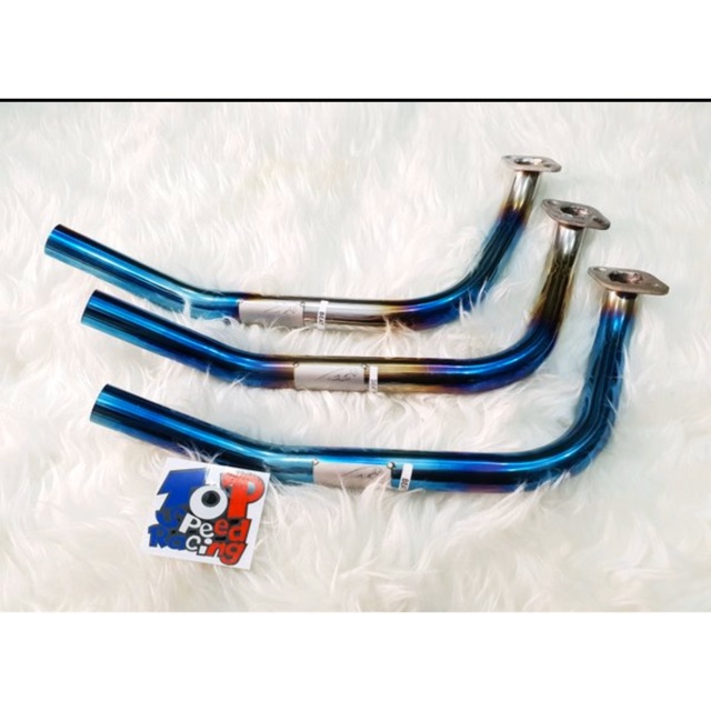 Leheran knalpot standar slip on twotone blue gold/biru polos scoopy,beat,vario 110led t-speed racing