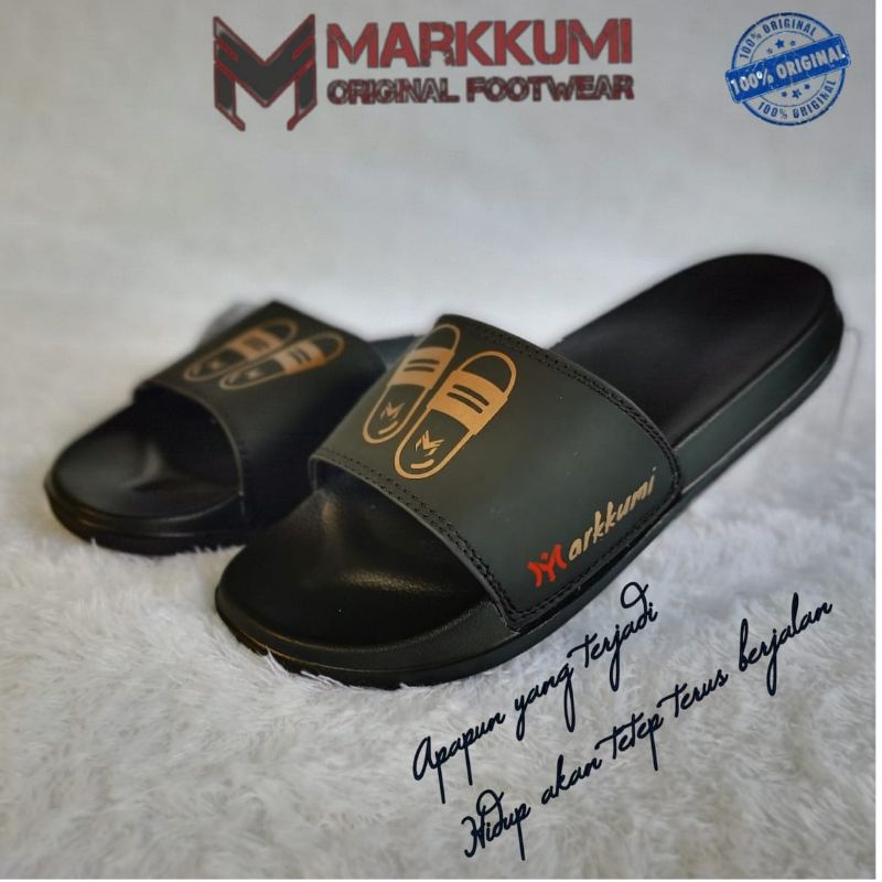 sandal slop pria original gold edition sandal santai