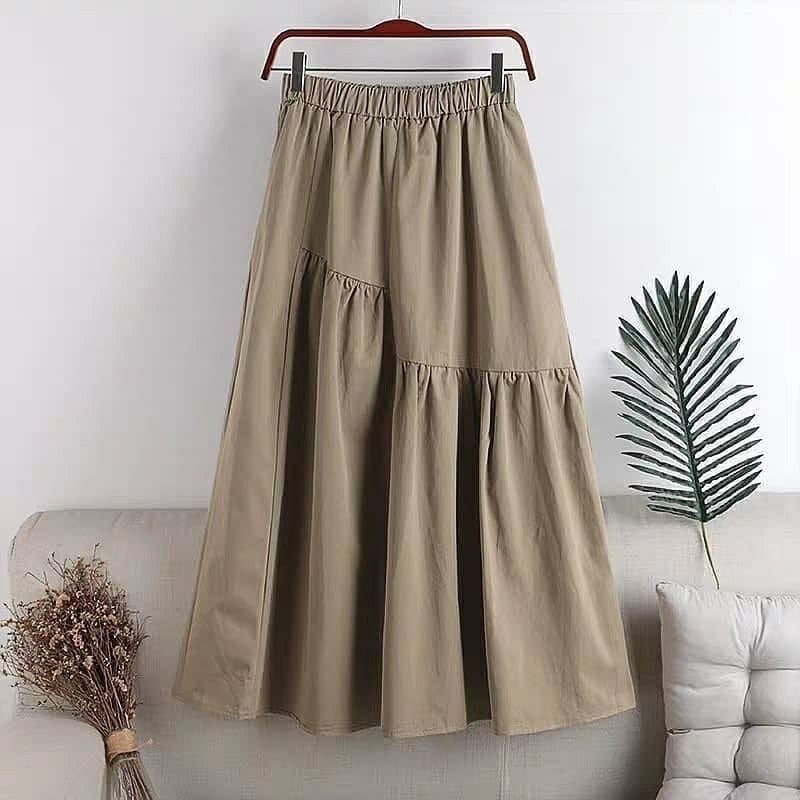 Reiny  Skirt / Rok Katun Linen / Rok wanita / Rok casual / Basic Skirt