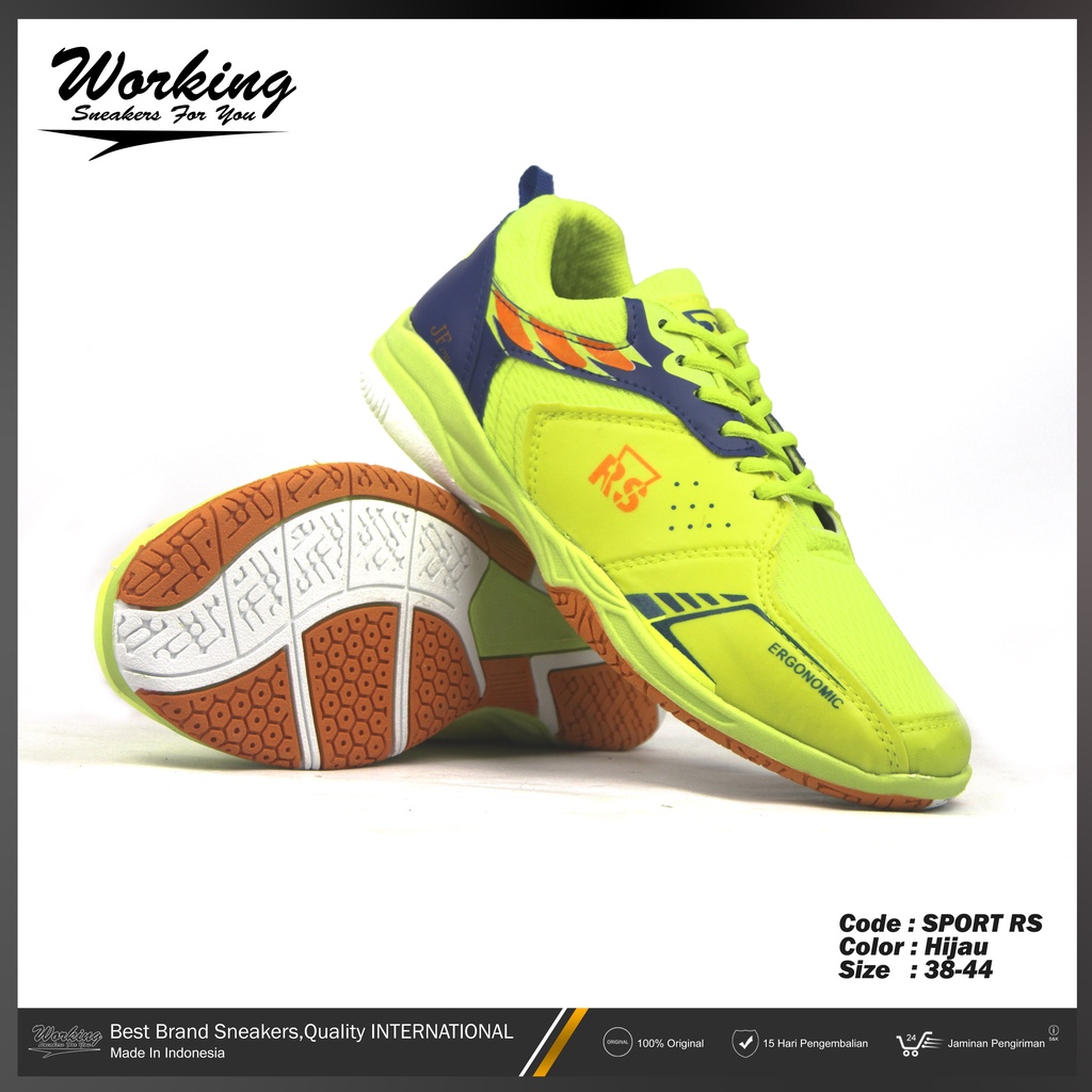 Sepatu Pria Sport RS Sepatu Badminton Sepatu Olahraga Indoor Outdoor Pria Original