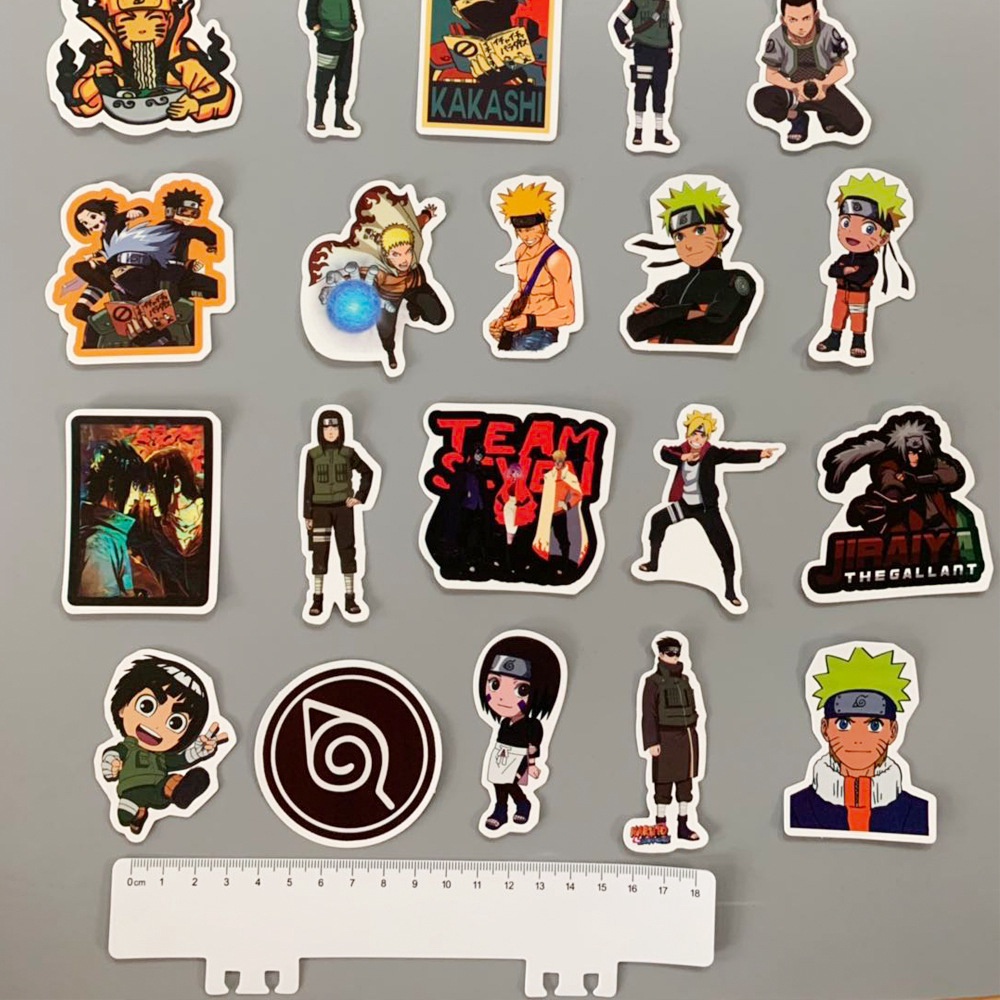 50pcs/set Naruto Sasuke Design Waterproof Stickers For Laptop/Skateboard Decoration