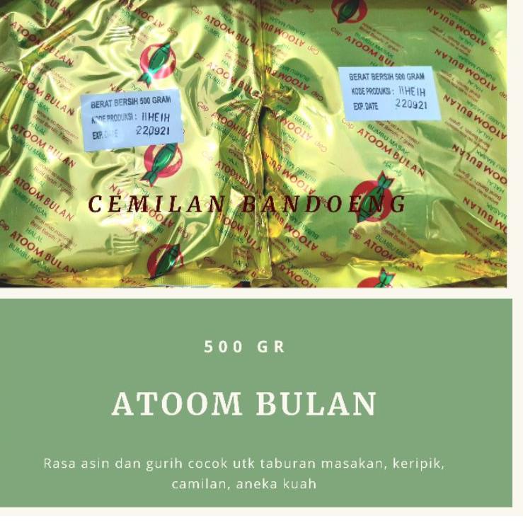 

Update BUMBU MASAK / PENYEDAP RASA CAP ATOOM BULAN 500 GR EXP AGUSTUS 2023