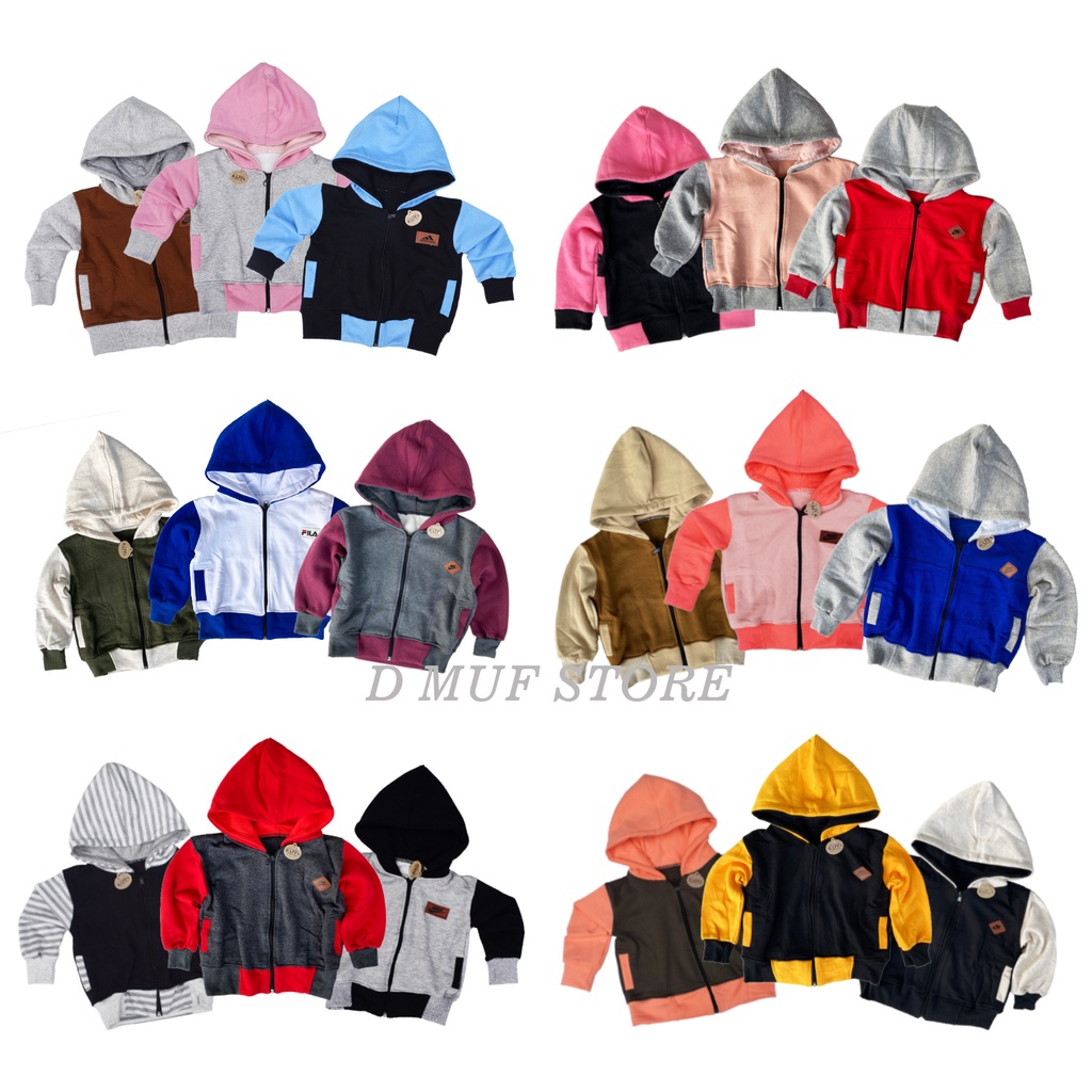 Setelan Jaket Anak Usia 9 bulan - 24 bulan Katun Fleece-Baby Terry D Muf Store