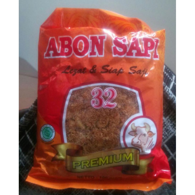 

RB22 Abon sapi merk 32 Kemasan Baru Logo Halal