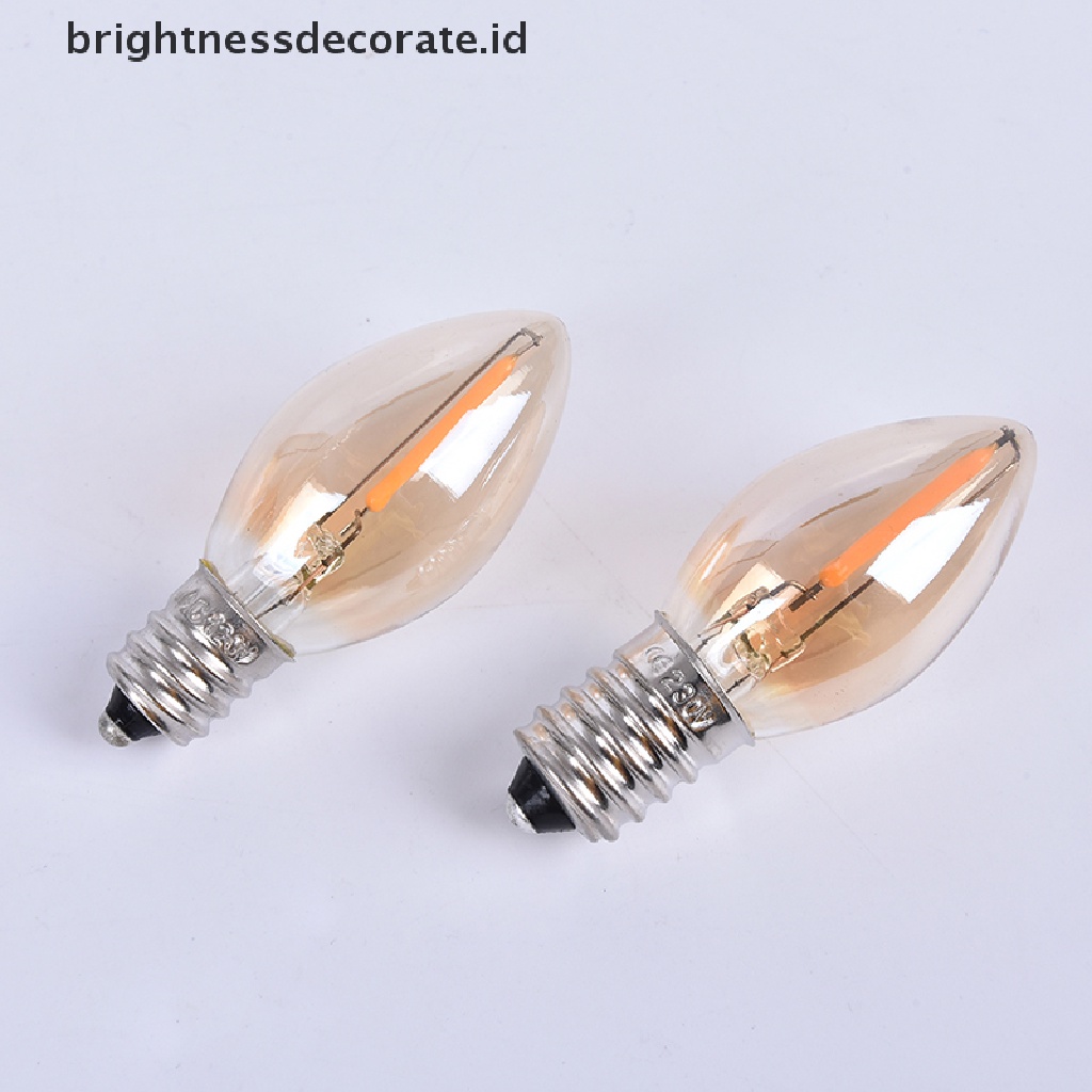 (birth) Lampu Bohlam Filamen LED E14 / E12 C7 0.5W Untuk Chandelier