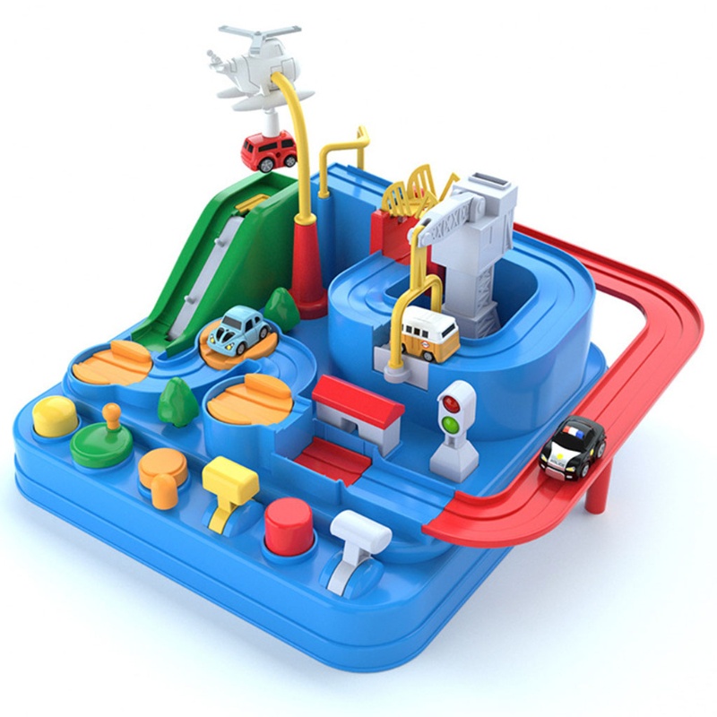 Mary Mainan Petualangan Mobil City Rescue Preschool Educational Toy Vehicle Puzzle Car Track Playsets Untuk Balita Mainan Anak