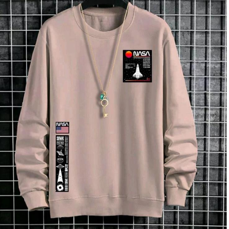 Paling Laris Sweater#crewnek/kaos/lengan panjang Nasa USA pria wanita
