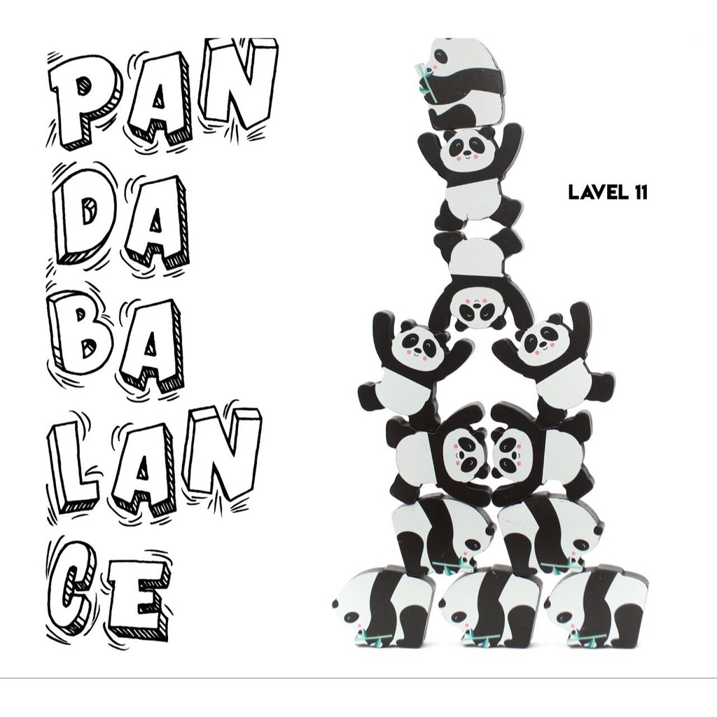 MAINAN EDUKASI ANAK PUZZLE BALANCE PANDA