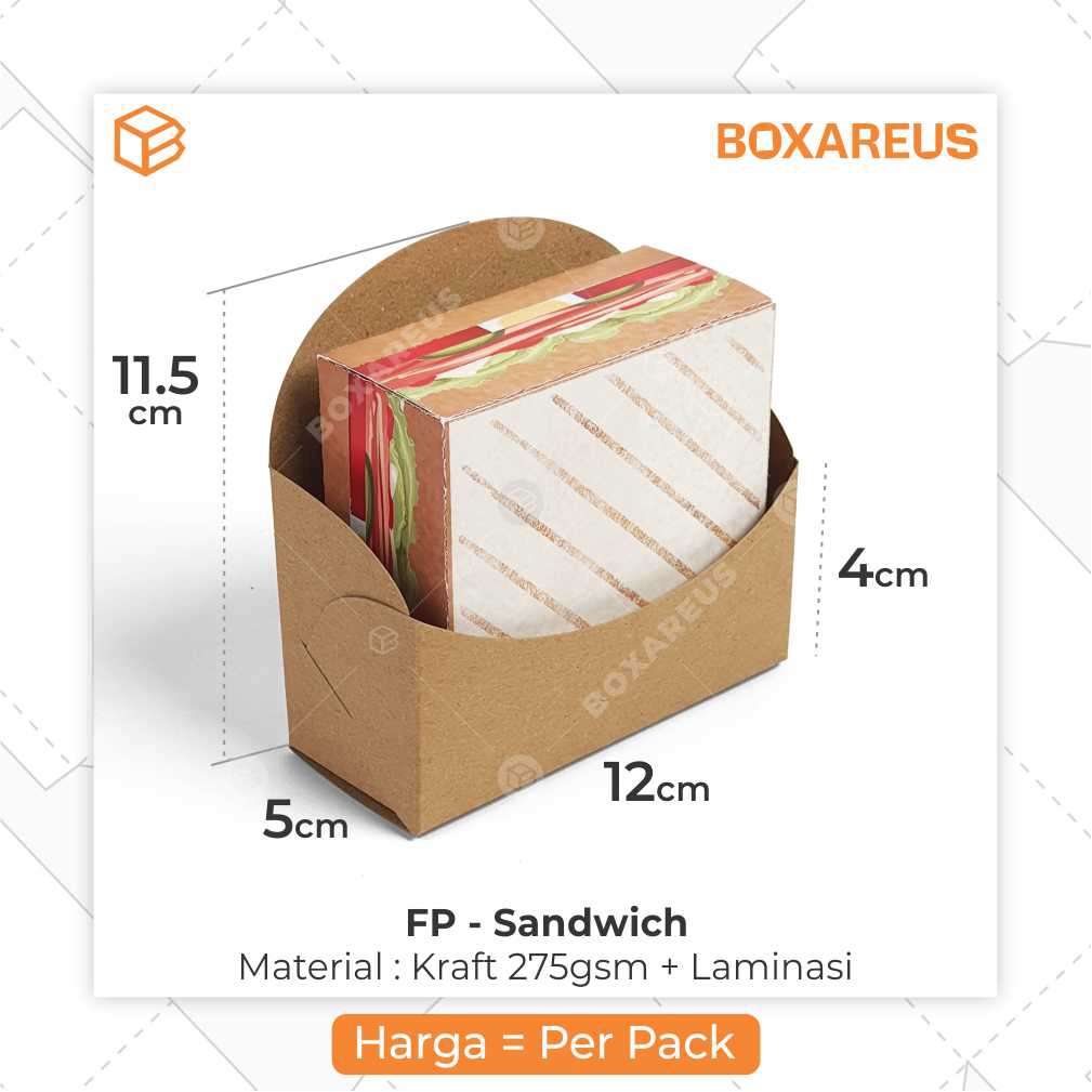 Box Roti Bakar Panggang Toast Box Packaging | FP Sandwich