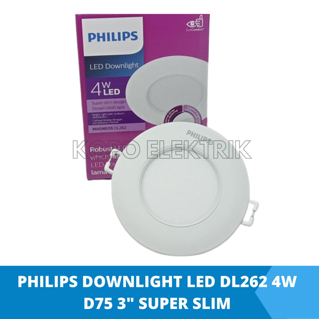 PHILIPS Downlight LED Magneos DL262 4W D75 3&quot; Super Slim Tipis