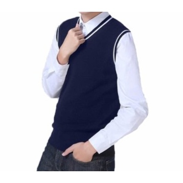 sweater rajut resleting_bisbol kombinasi 3 warna/nevi/sweter pria/rajut pria/jaket pria