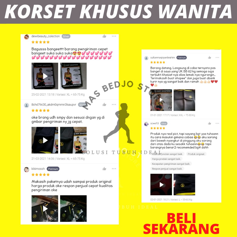 Korset Pelangsing Perut Buncit Neotex Hot Shapers Pengecil Perut Olahraga Stagen Pria Wanita ZZ01