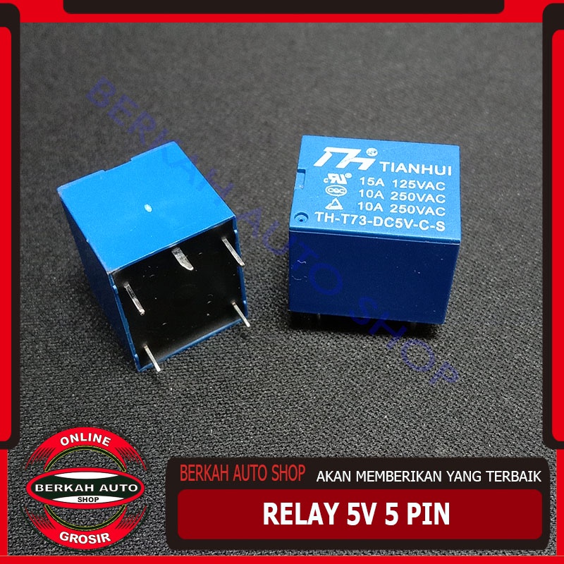 Relay thianhui 5V 5pin - relay 5volt 5pin bagus
