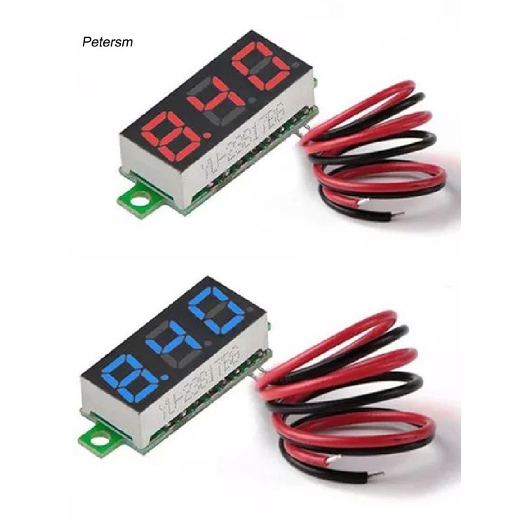 PP   Four Colors Mini Voltmeter Two-Wire Display Panel Voltage Tester Easy Installation for Car