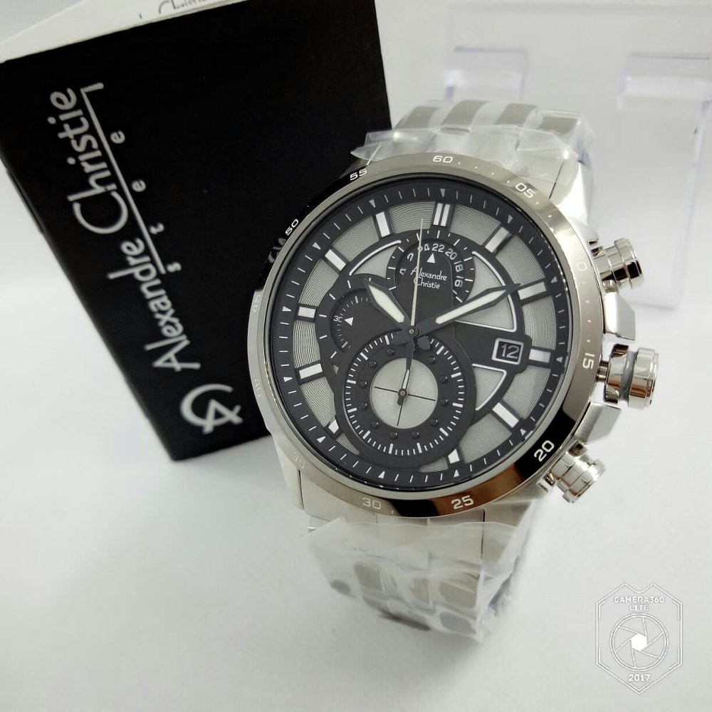 JAM TANGAN ALEXANDRE CHRISTIE WATCH AC 6363 PRIA CRONOGRAPH SILVER KNOP