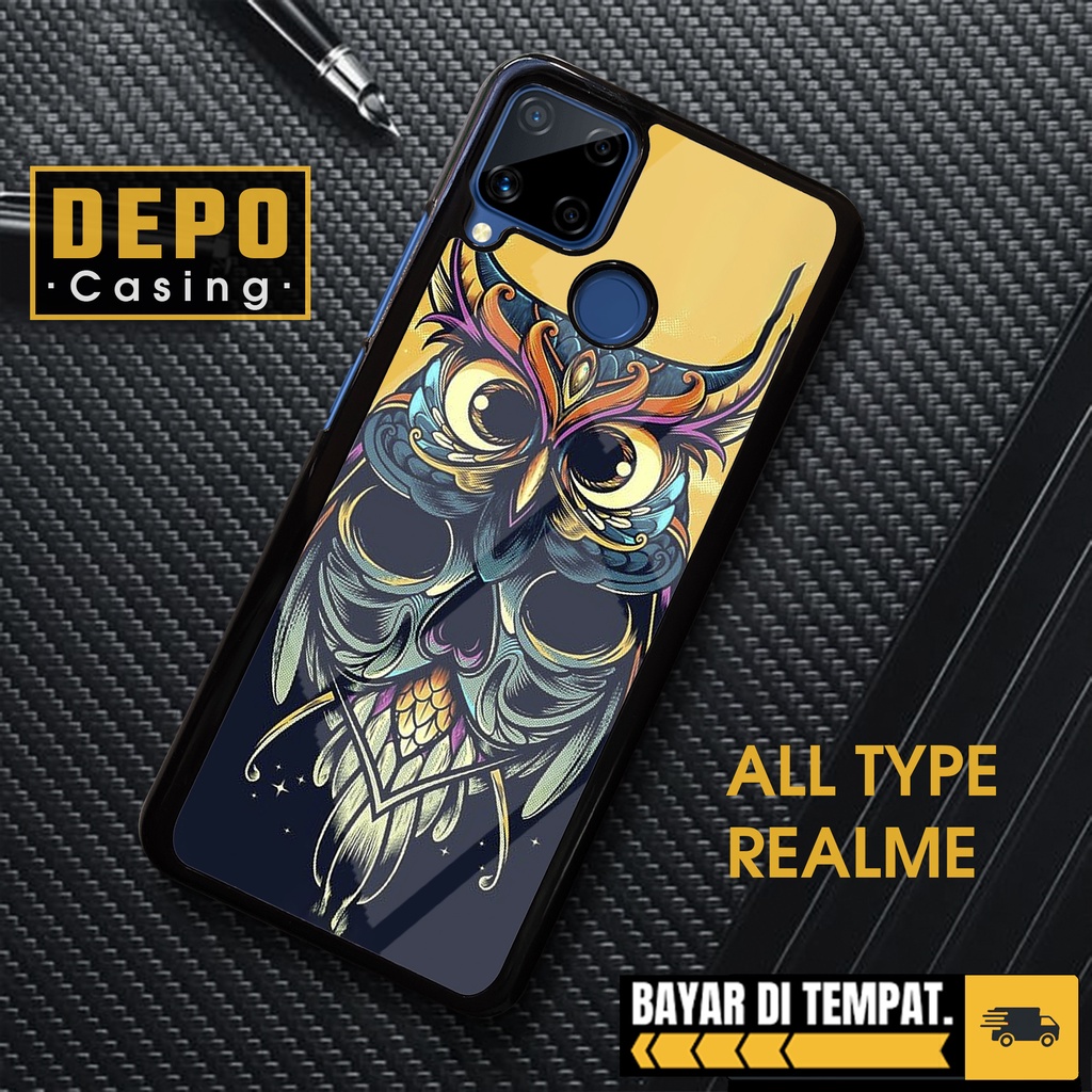 Case Realme C15 Case Hp Realme C15 Glossy Case Depo Casing [OWL] Casing Hp Realme Case Aesthetic Kes