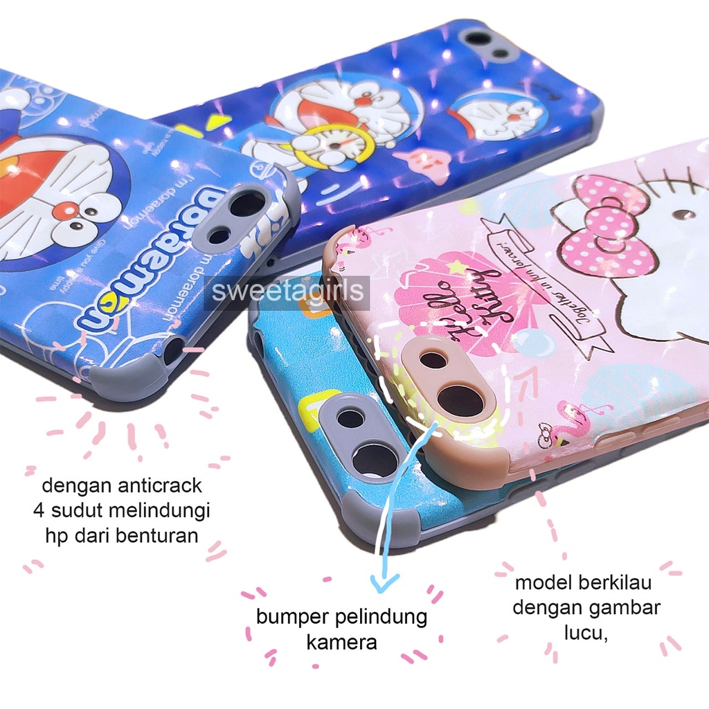 Softcase Silikon Anticrack - Vivo Y53 (1606) - sweetacase.id - Casing bumper kamera - casing warna pastel - model Boneka 3D timbul  - casing dengan karakter lucu - aesthetic - casing anak - Case Gemoy