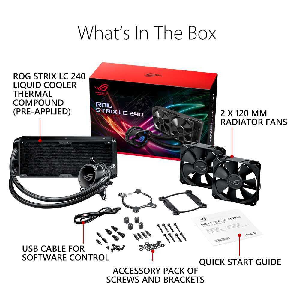 ASUS ROG STRIX LC 240 RGB - AIO LIQUID CPU COOLER WATER COOLING