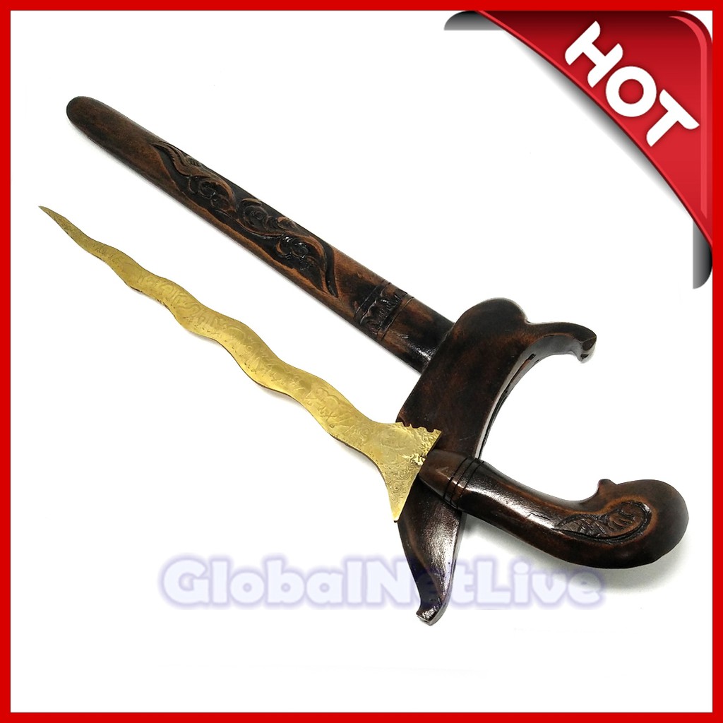 Keris P46 - Keris Tradisional Jawa Kuno (Pajangan Hiasan Dinding Dekorasi Rumah)