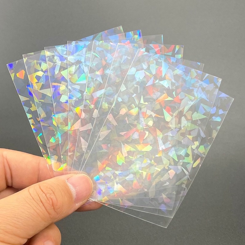 50pcs Laser Flashing Card Sleeves Card Protector Acid-free Clear Inner sleeves Idol Photo Card Sleeves for Photocard YGO MTG Card