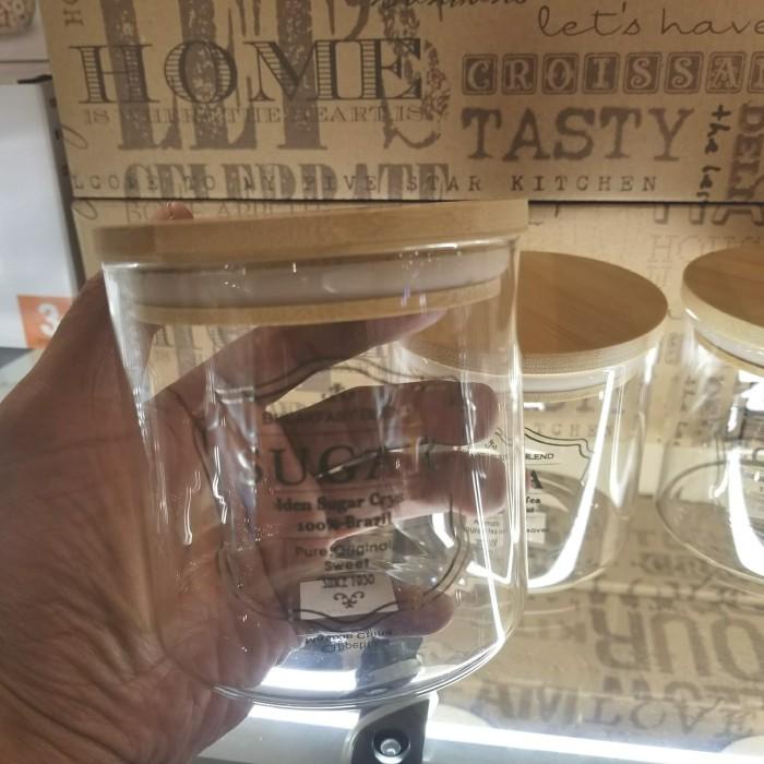 TOPLES SET AMBER OF 3 INFORMA - GLASS JAR STORAGE TEMPAT KOPI GULA TEH