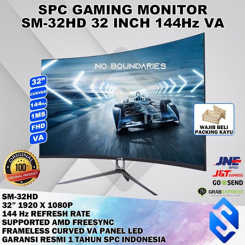 GAMING MONITOR SPC PRO SM-32HD 32 INCH CURVED HDMI DP