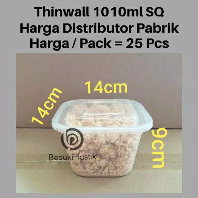 Thinwall 1010ml Sq / Thinwall 1010ml Kotak Persegi / Kotak Thinwall 1010ml Square Microwave Freezer