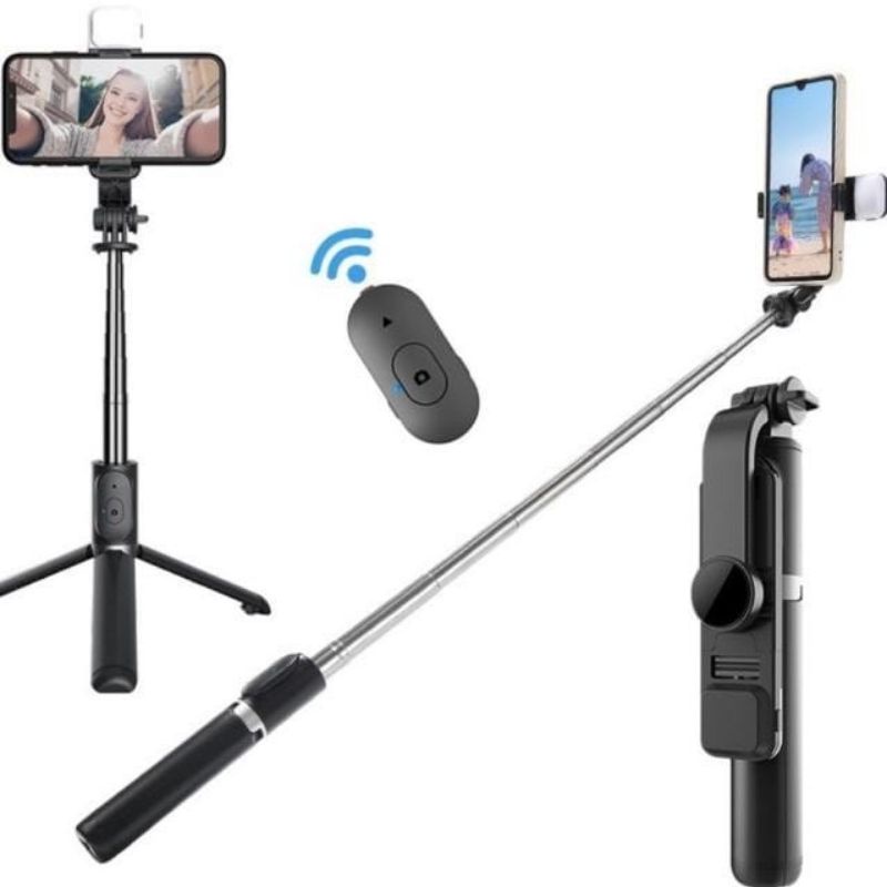 {DS} Tongsis Bluetooth 3 in 1 QO7 / Selfie Stick Tripod Phone Stand Bluetooth Q07