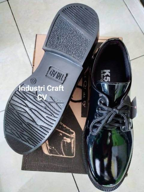 (DT-01 &amp; FREE KAOS KAKI PDH) Sepatu PDH Pendek TNI 01 Kilap Sepatu Dinas Kerja Satpam Security Guru PNS Kantor Perkantoran Terbaru