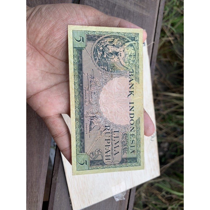Uang Kuno 5 Rupiah Monyet 1957 XF
