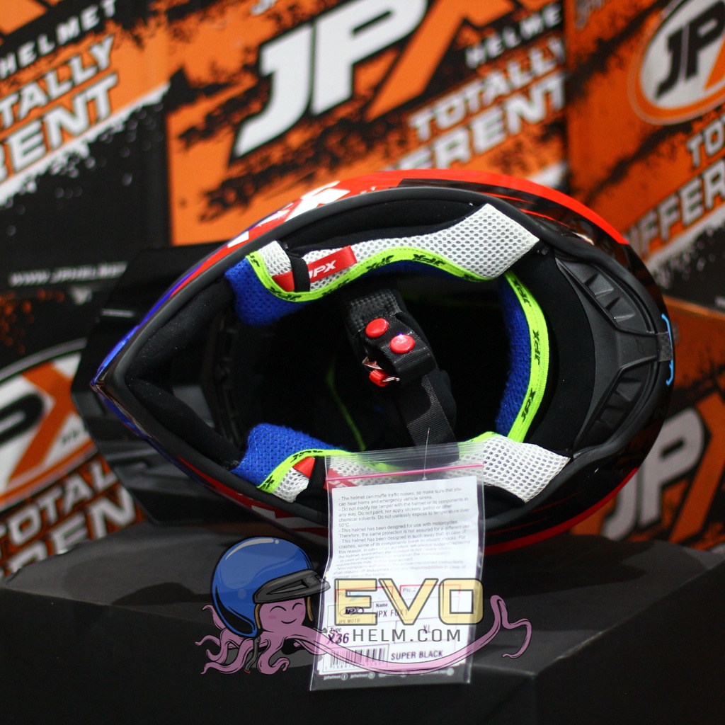 HELM JPX CROSS_FOX1 SERI X36 - SUPER BLACK + GOOGLE SNAIL (ONGKIR 2 KG) JPX X36 SUPERBLACK ORIGINAL HELM JPX CROSS X36 HELM JPX TERBARU