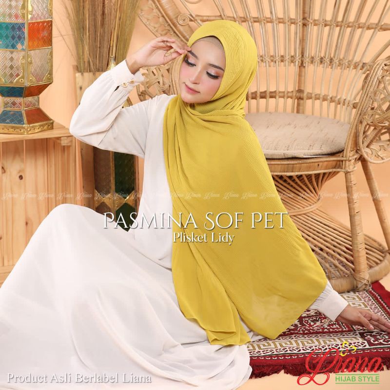 PASHMINA SOF PET PLISKET LIDY ORI LIANA HIJAB