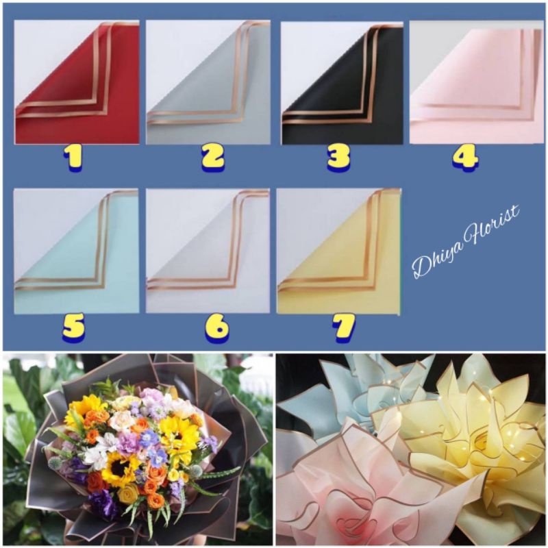 

Cellophane Flower Free Packing Wrapping Paper Varian List Gold Part 5 Kertas Buket Bunga Cellophane Florist Flower Wrapping Solid Gold Line Colour Cellophane Kertas Buket Bunga Bouquet Wrap Paper