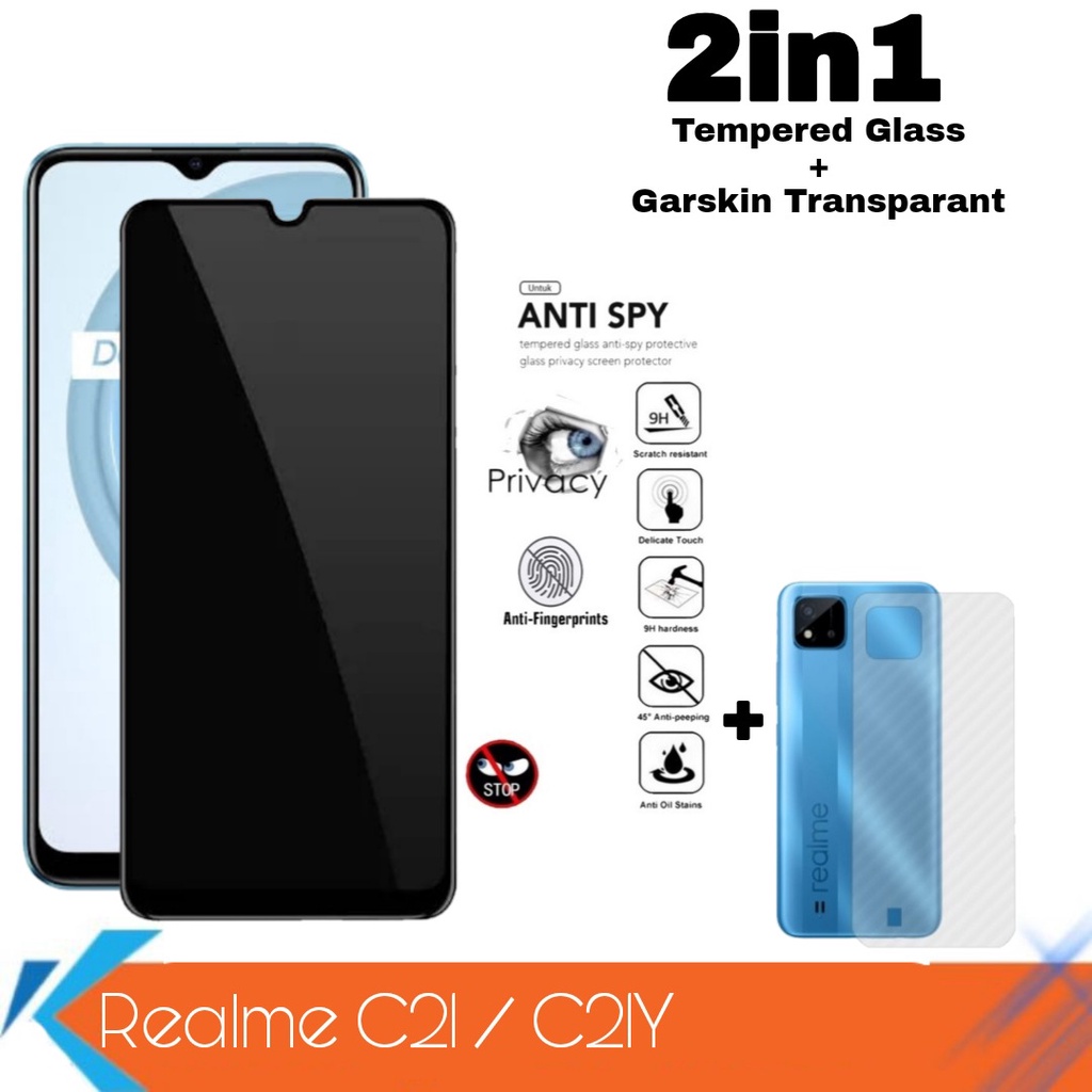 Anti Gores Full Layar Realme C21 C21Y Tempered Glass Full Cover Realme C21 Realme C21Y Anti Gores Sp