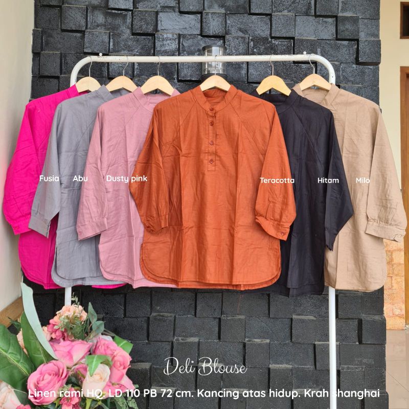 Deli Blouse Linen Rami LD ±110cm //JF5456