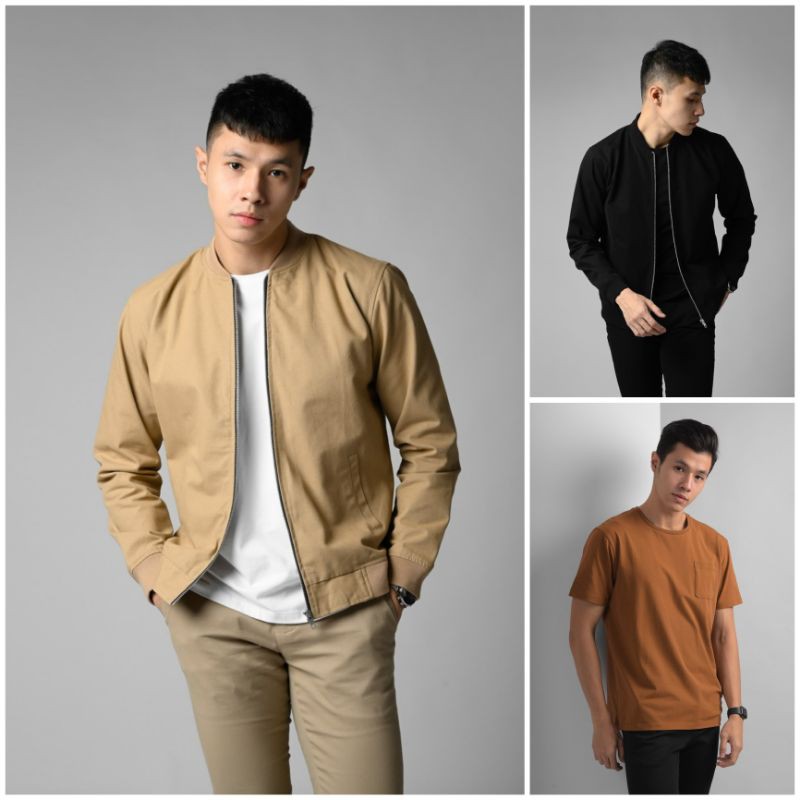 Baby Canvas Bomber Male.id Male id Khaki Black