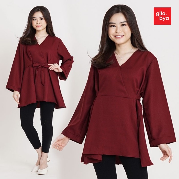 Blouse Jumbo Wanita XXL Blouse Big Size Blus Jumbo Atasan Wanita Oversize Atasan Jumbo LD 120