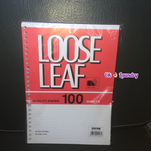

Map file kertas note file Loose leaf file note Joyko 100 sheet