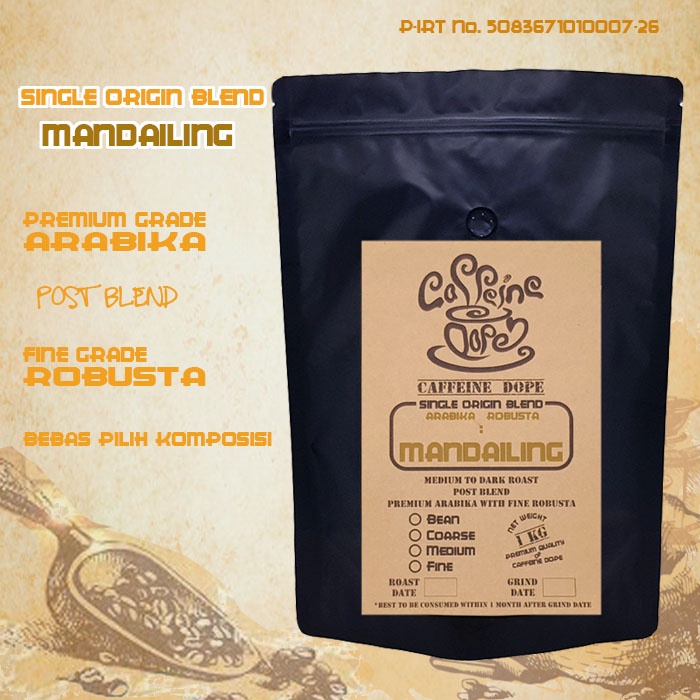 

Kopi Single Origin Blend Mandailing 1 Kg - Bean/Biji & Ground/Bubuk