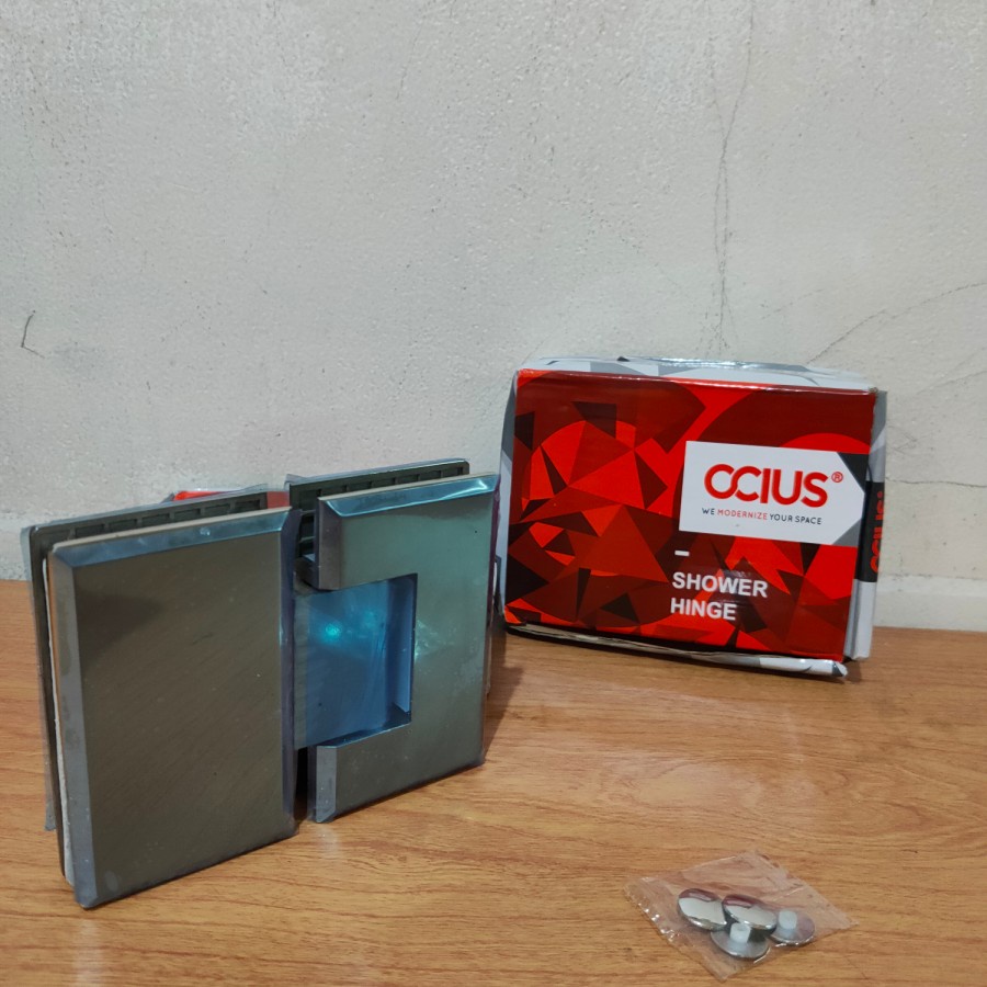 Engsel shower, shower hinges Merk Ocius kaca ke kaca 180 derajat