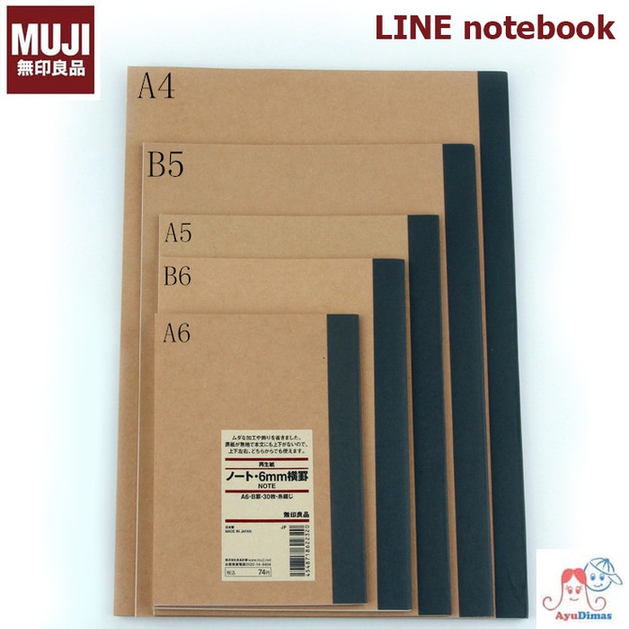 

[RESTOCK] MUJI - LINE Notebook - buku catatan garis - notes - B 5