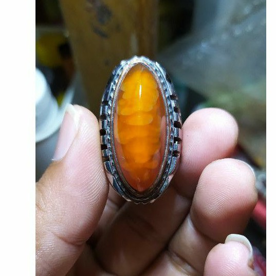 BATU CINCIN PANDAN NANAS GOLDEN BETOK KRISTAL AJIB RING 8