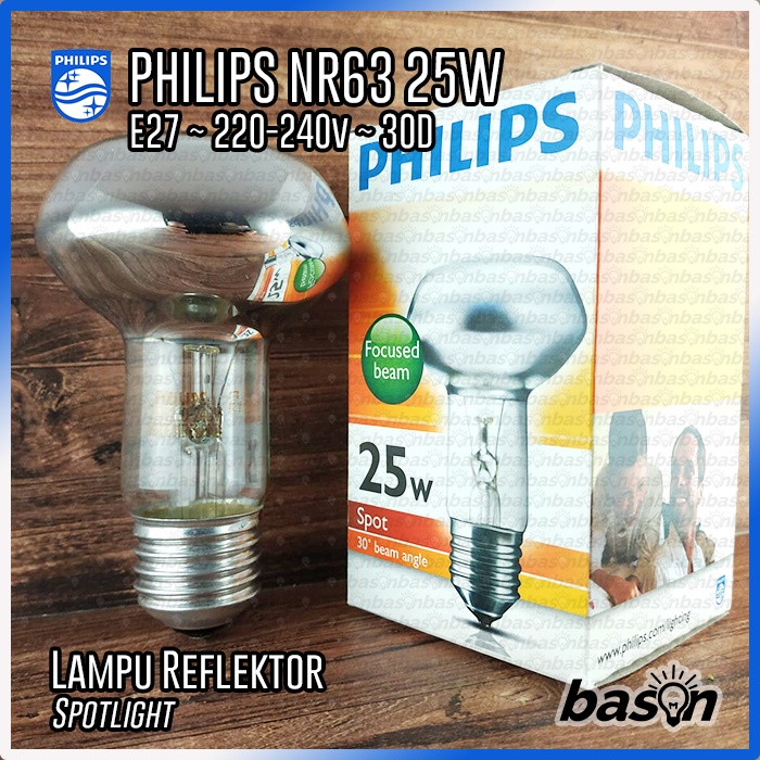 PHILIPS NR63 Spot 25W E27 220-240V 30D - Lampu Reflektor