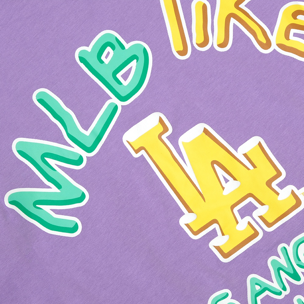 M7B Like LA Dodgers Back Text T-Shirt Purple