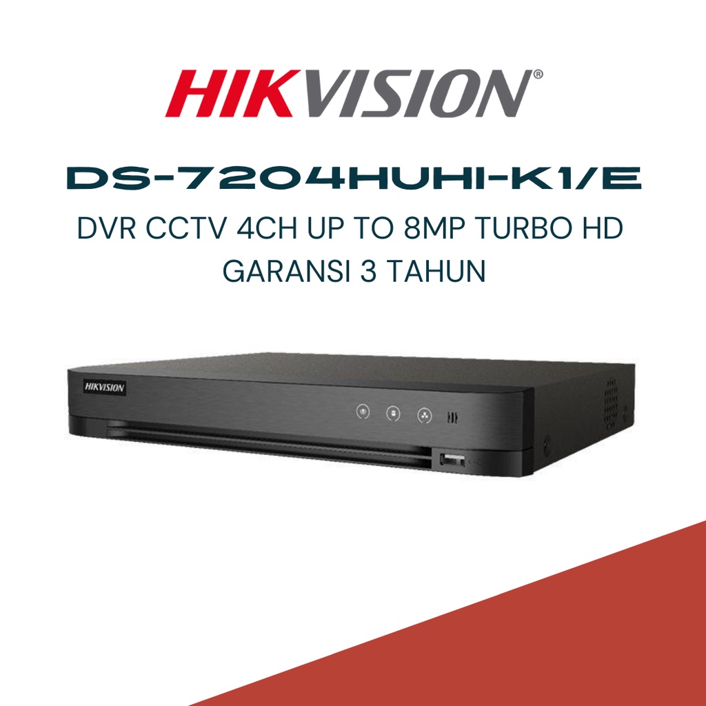 DVR Hikvision 4ch Up to 8 MP DS 7204HUHI K1 E 4 Channel 7204 HUHI 4 Channel 7200 Series Turbo HD Mur